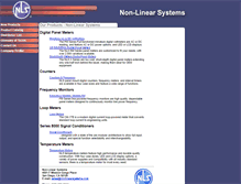 Tablet Screenshot of nonlinearsystems.com
